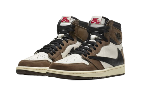 Travis Scott x Air Jordan 1 High OG TS SP "Mocha" - Retro Basketball Shoes Unisex Dark Brown  vjsneaker.com