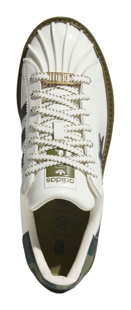 Superstar Clot x Bape x Superstar Adidas Originals Off White Olive Cargo  vjsneaker.com