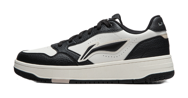 LiNing Tianji Soft Slip Resistant Cushioning Abrasion Resistant Low Top Skateboard Shoes Men's White Black 