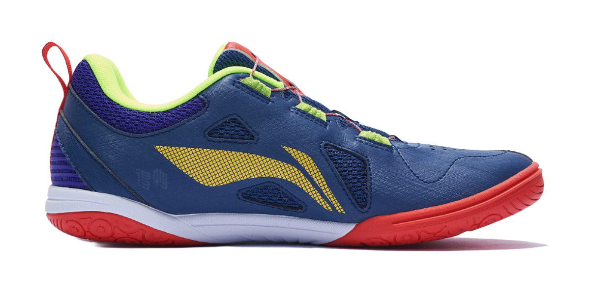 Li-Ning Mage ESS "Blue Purple Yellow" APTT001-5 - Table Tennis Shoe Unisex Blue Purple Yellow