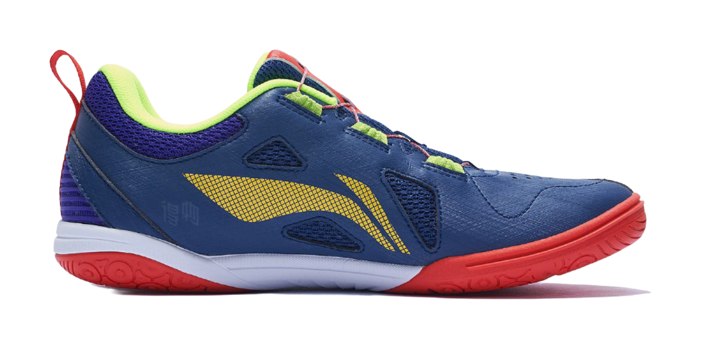 Li-Ning Mage ESS "Blue Purple Yellow" APTT001-5 - Table Tennis Shoe Unisex Blue Purple Yellow
