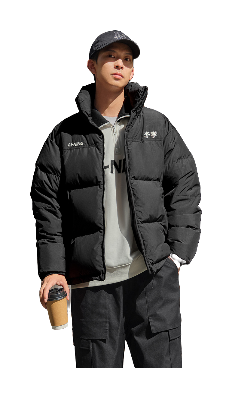 LiNing Fondue Down Series Down Jacket Unisex Black  VJ SNEAKER