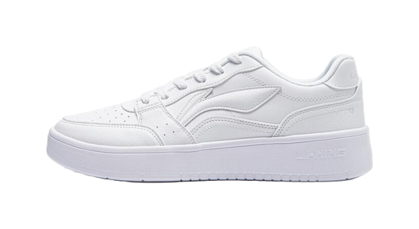 LiNing Acer Truncatum Slip Resistant Cushioning Wear Resistant Height Increasing Low Top Skateboard Shoes Men's White 