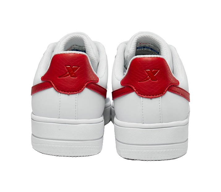 XTEP Air Force 1 Slip Resistant Abrasion Resistant Low top Skateboard Shoes Men's White Red 