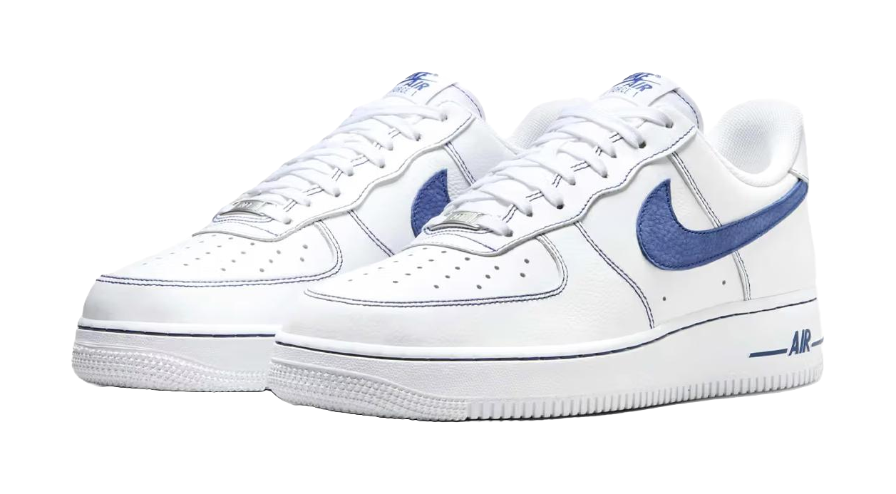 Nike Air Force 1 Low 07 LV8 White Deep Royal Blue  vjsneaker.com