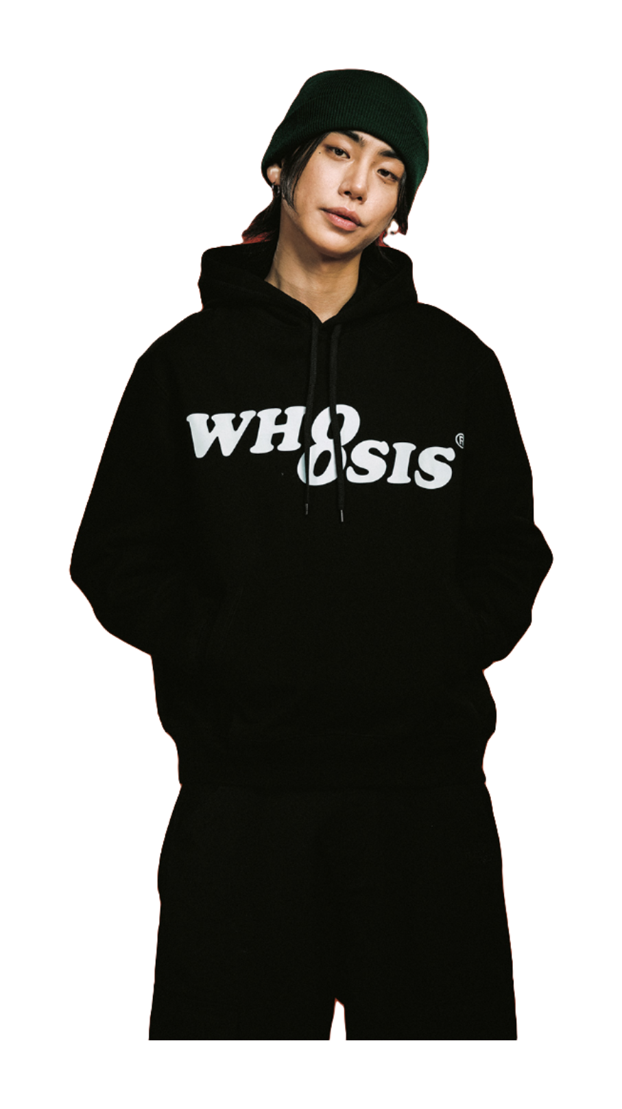 WHOOSIS Shining Color Phantom Logo Hoodie Casual Loose Versatile Letter Campus Warm Autumn/Winter Plus Velvet Hoodie Unisex  vjsneaker.com