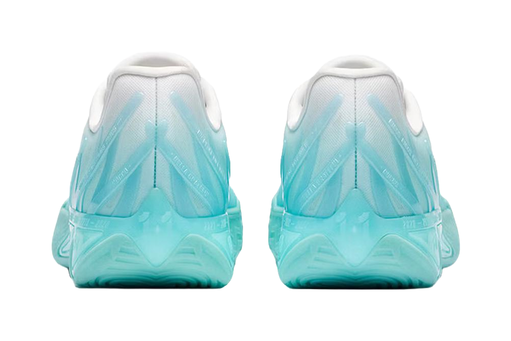ANTA KT11 low-top basketball shoes, light blue heel and rear panel, white collar