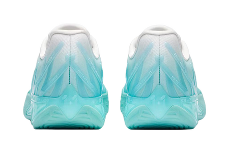 ANTA KT11 low-top basketball shoes, light blue heel and rear panel, white collar