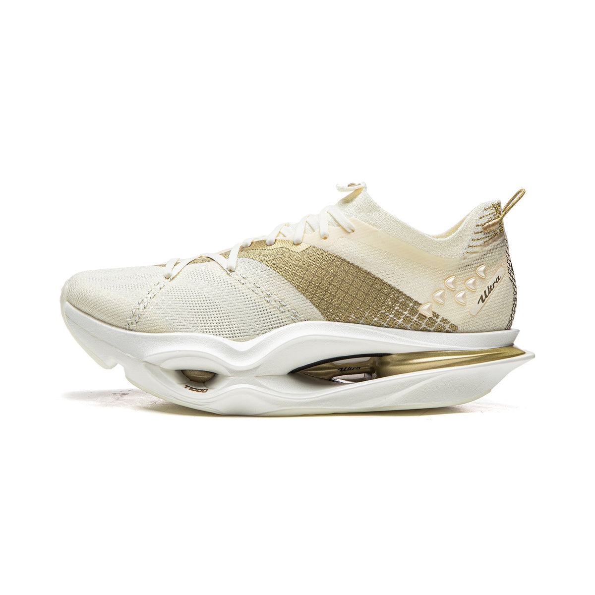 Li Ning Feidian 6 ULTRA Cushioning Slip Resistant Abrasion Resistant Lightweight Rebound Low top Carbon Plate beige