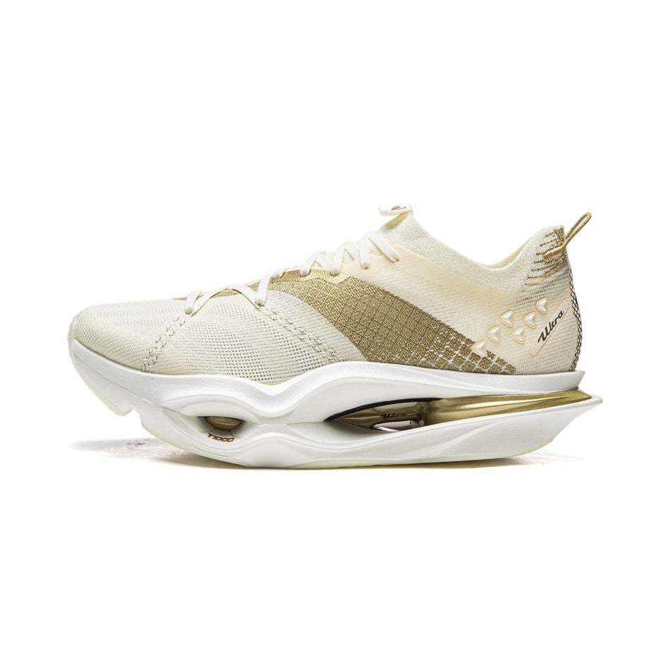 Li Ning Feidian 6 ULTRA Cushioning Slip Resistant Abrasion Resistant Lightweight Rebound Low top Carbon Plate beige