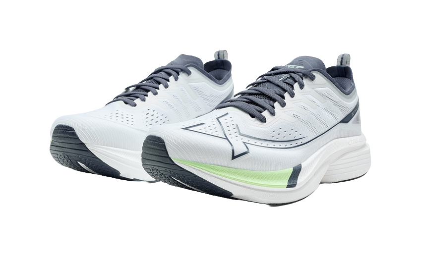 XTEP One Piece Molding 3 Running Shoes Men's Low top Classic White/Elf Green/Ink Teal 