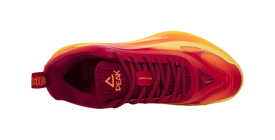Pickett Extreme Wiggins 4 Comfortable and Versatile Fabric Synthetic Leather Anti slip, Wear resistant, Shock Absorbent Low cut Basketball Shoes for Men, Dark Red, Orange Yellow  VJsneaker