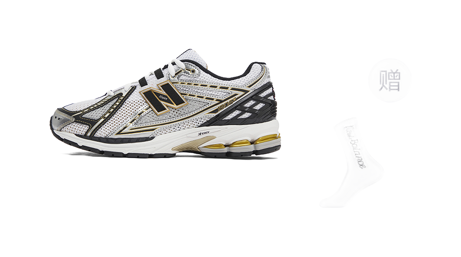 1906 New BalanceR Metallic Silver Metallic Gold  vjsneaker.com