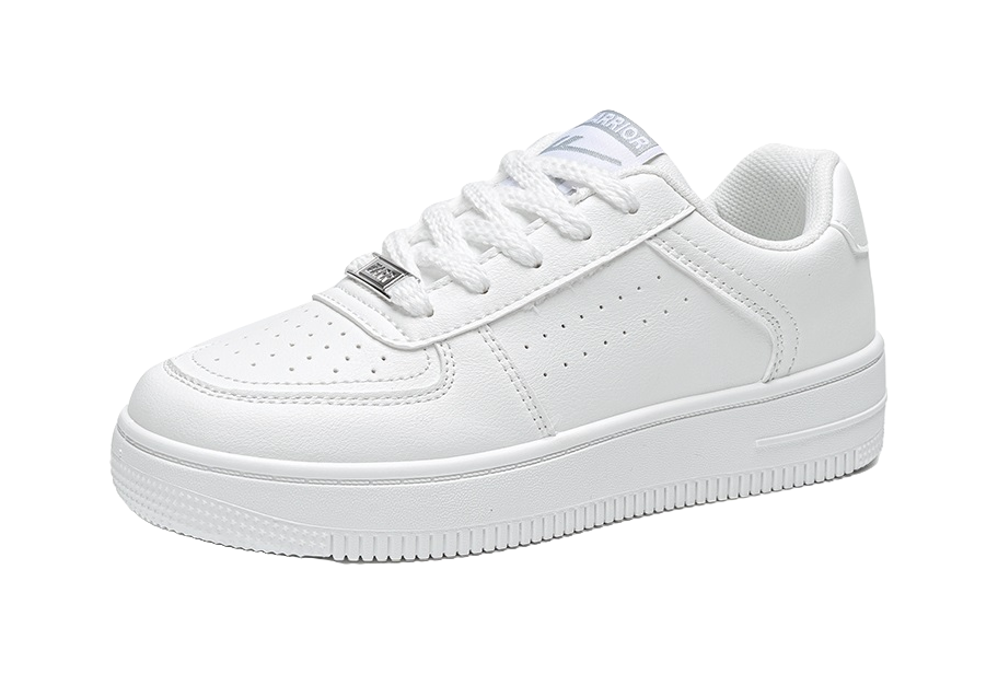 Warrior Slip Resistant, Abrasion Resistant, Breathable Low top Skateboard Shoes Unisex White 