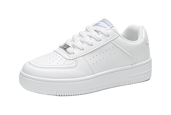 Warrior Slip Resistant, Abrasion Resistant, Breathable Low top Skateboard Shoes Unisex White 