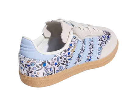 LIBERTY x Adidas Originals SAMBA OG Abrasion Resistant Low top Kids Training Shoes Blue Gray White Rubber Color Kids  VJSNEAKER
