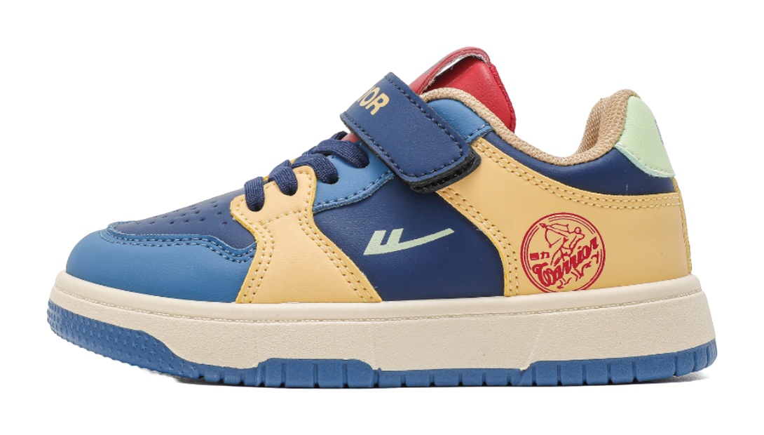 Warrior Boys Athletic Shoes Aj Breathable Lightweight Cushioning Low top Skateboard Shoes Kids 