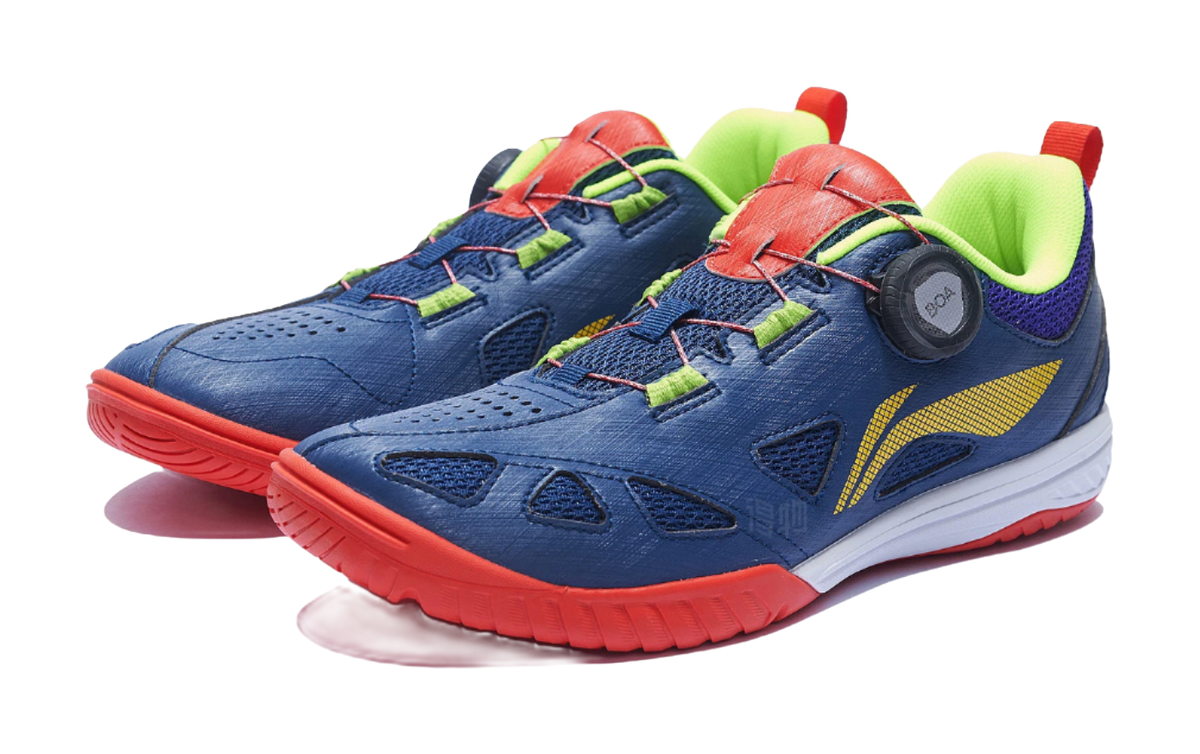Li-Ning Mage ESS "Blue Purple Yellow" APTT001-5 - Table Tennis Shoe Unisex Blue Purple Yellow
