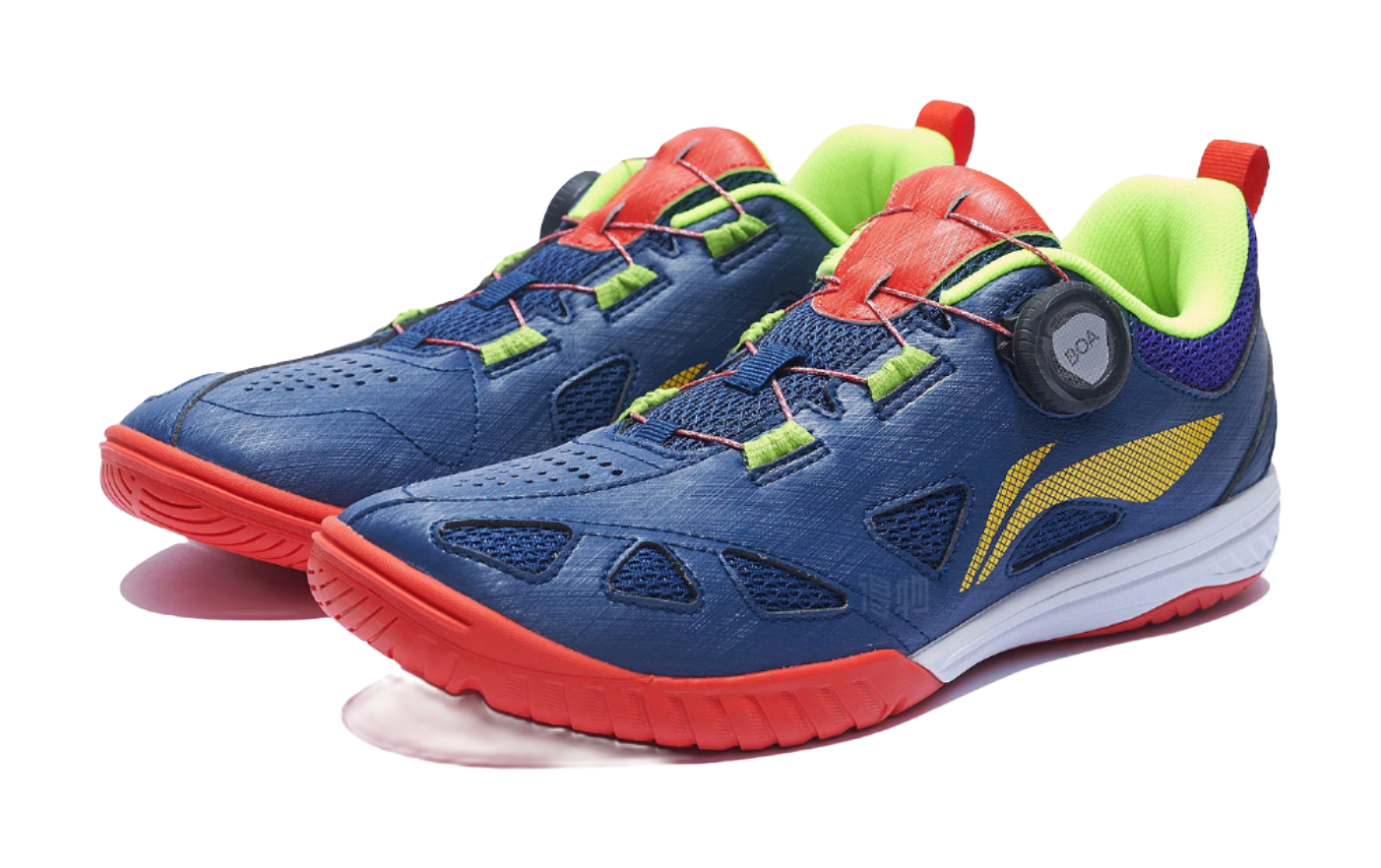 Li-Ning Mage ESS "Blue Purple Yellow" APTT001-5 - Table Tennis Shoe Unisex Blue Purple Yellow