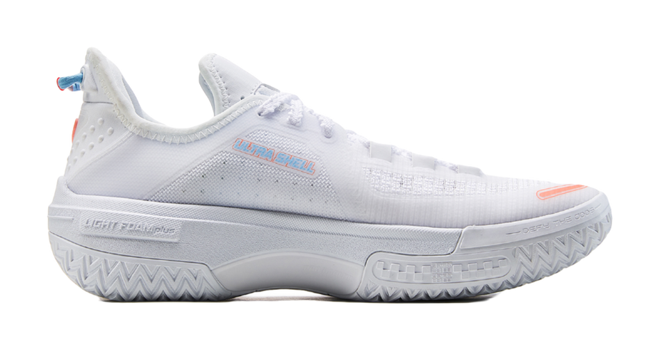 LiNing Jie Ao White Flame Cushioned Slip Resistant Abrasion Resistant Low Top Basketball Shoes Mens Standard White  VJSNEAKER