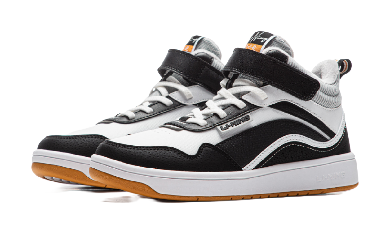 Li Ning YOUNG Sports Life Collection Synthetic Leather Trendy Slip Resistant Cushioning Rebound Thermal High top  VJSNEAKER