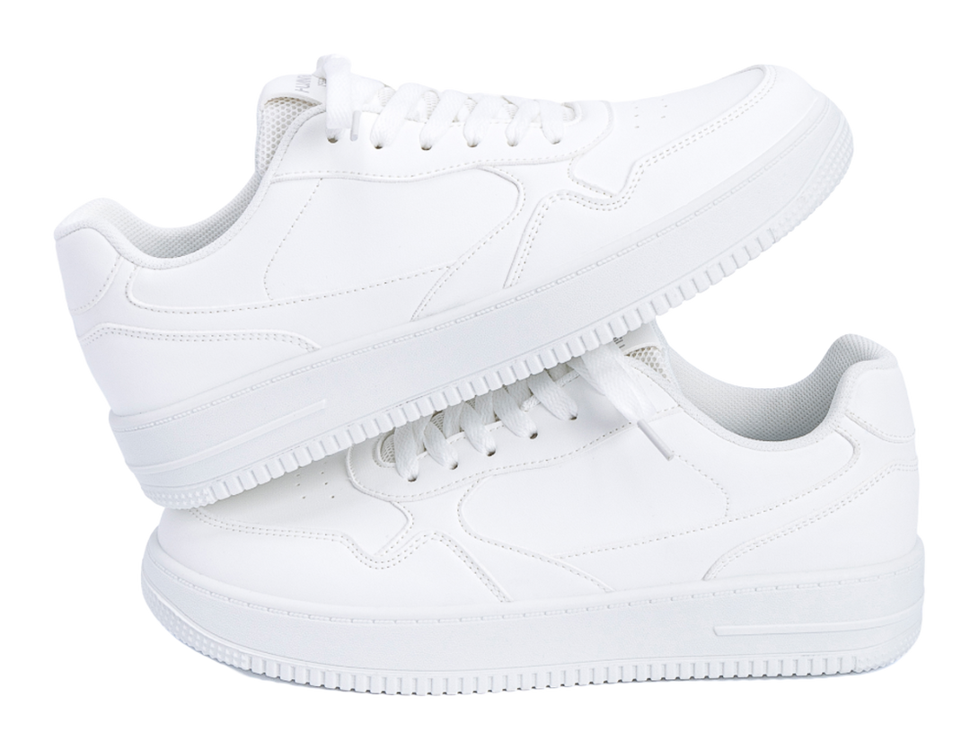 HUANQIU Coverage Slip Resistant Lightweight Height Increasing Low top Skateboard Shoes Men's White 