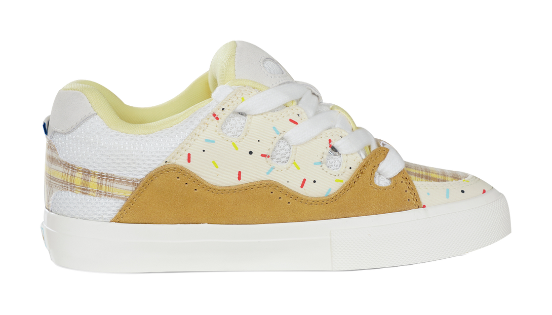 Ollieskate Wear resistant And Lightweight Low Top Skateboard Shoes Unisex Beige Yellow 