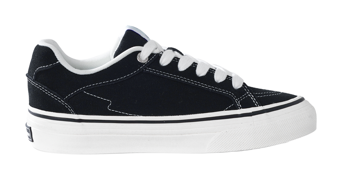 Ollieskate Black Classic Panda Tri-Color Lace Skateboard Shoes - Low-Top, Lightweight & Durable Unisex 