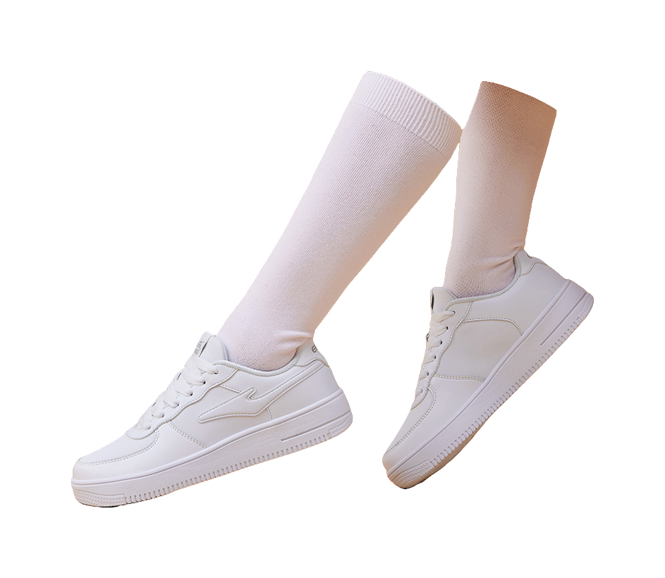 Erke Air Force One Slip Resistant Abrasion Resistant Low top Skateboard Shoes Women's True White Bright Silver 