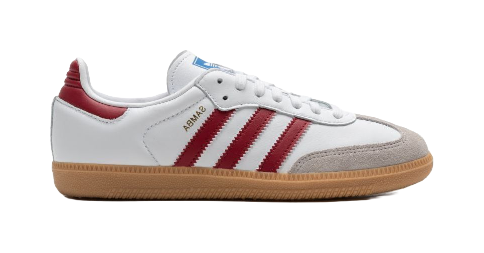 Adidas Samba Og White Burgundy Gum  vjsneaker.com