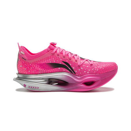 Li Ning Feidian 6 ULTRA Cushioning Slip Resistant Abrasion Resistant Low top Carbon Plate Running Shoes Unisex Pink