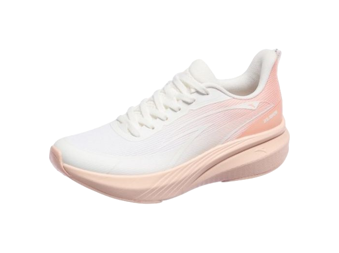 Anta Cloud Trail Cushioning, Wear Resistant Low top Running Shoes Women's Papyrus White Pastel Pink Orange 