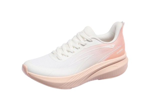 Anta Cloud Trail Cushioning, Wear Resistant Low top Running Shoes Women's Papyrus White Pastel Pink Orange 