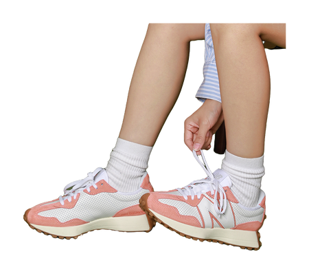 327 New Balance Primary Pack - White Paradise Pink  vjsneaker.com