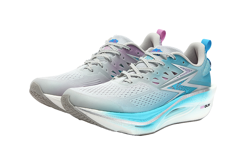 361° Flame 3 ET Cushioning, Slip Resistant, And Abrasion Resistant Low Top Casual Running Shoes Unisex Gray Blue 