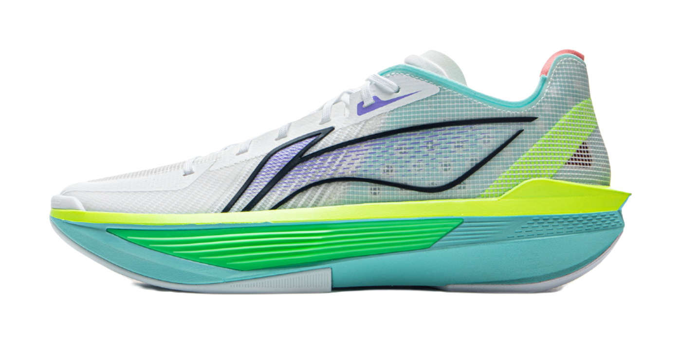 LiNing Ultra Light Cushioned Slip-Resistant Lightweight Low-Top Basketball Shoes Mens White Green  VJSNEAKER