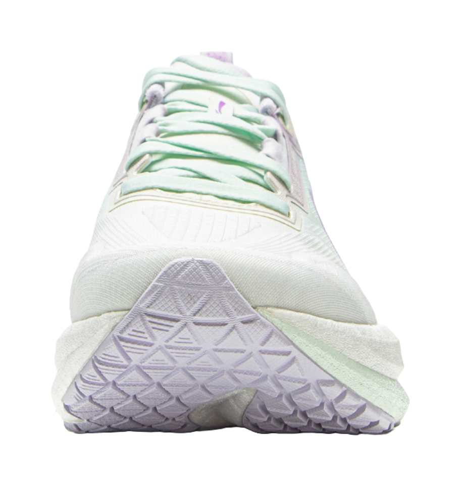 LiNing Shock Absorbers Slip Resistant Abrasion Resistant Breathable Low Top Running Shoes Women's White Purple 