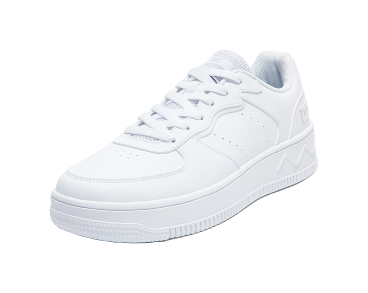 361° Air Force One Slip Resistant Abrasion Resistant Low top Skateboard Shoes Men's White Gray 