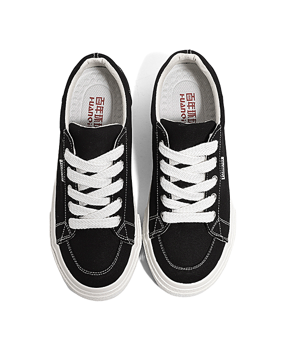 HUANQIU Men's Low-Top Canvas Shoes - Simple & Versatile Design Lightweight & Durable 