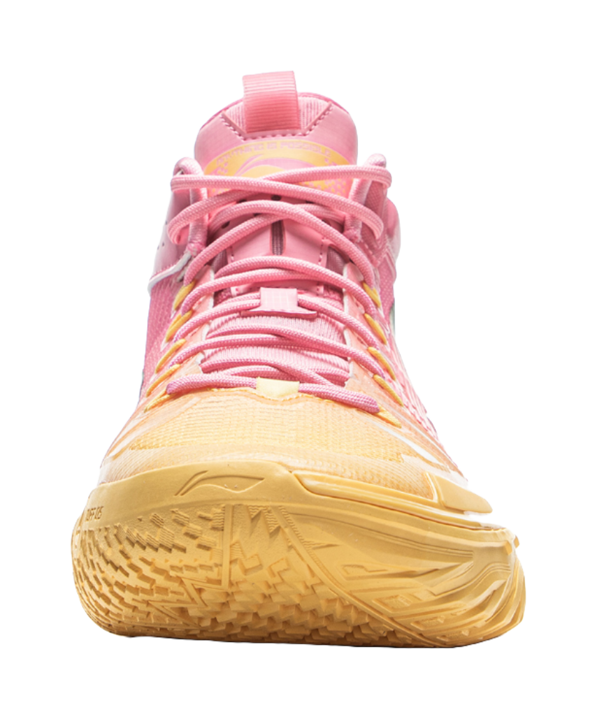 Li Ning Jie Ao 2High Basketball Shoes Mens High top Fairy Pink/Soft Apricot Yellow  VJSNEAKER