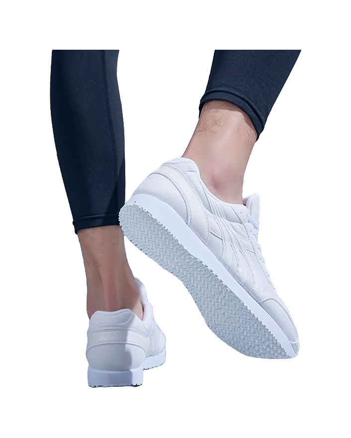 DO WIN Shock Absorbers Slip Resistant Abrasion Resistant Breathable Low top Running Shoes Unisex White 