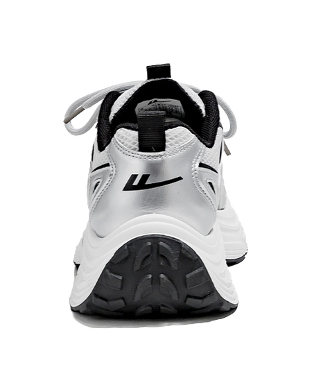 Warrior Cushioning And Breathable Low Top Chunky Sneakers Unisex White Dark Blue  vjsneaker.com