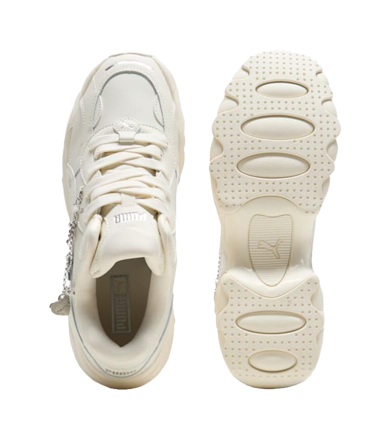 PUMA Pulsar Wedge Low Top Casual Shoes Womens Ecru  vjsneaker.com