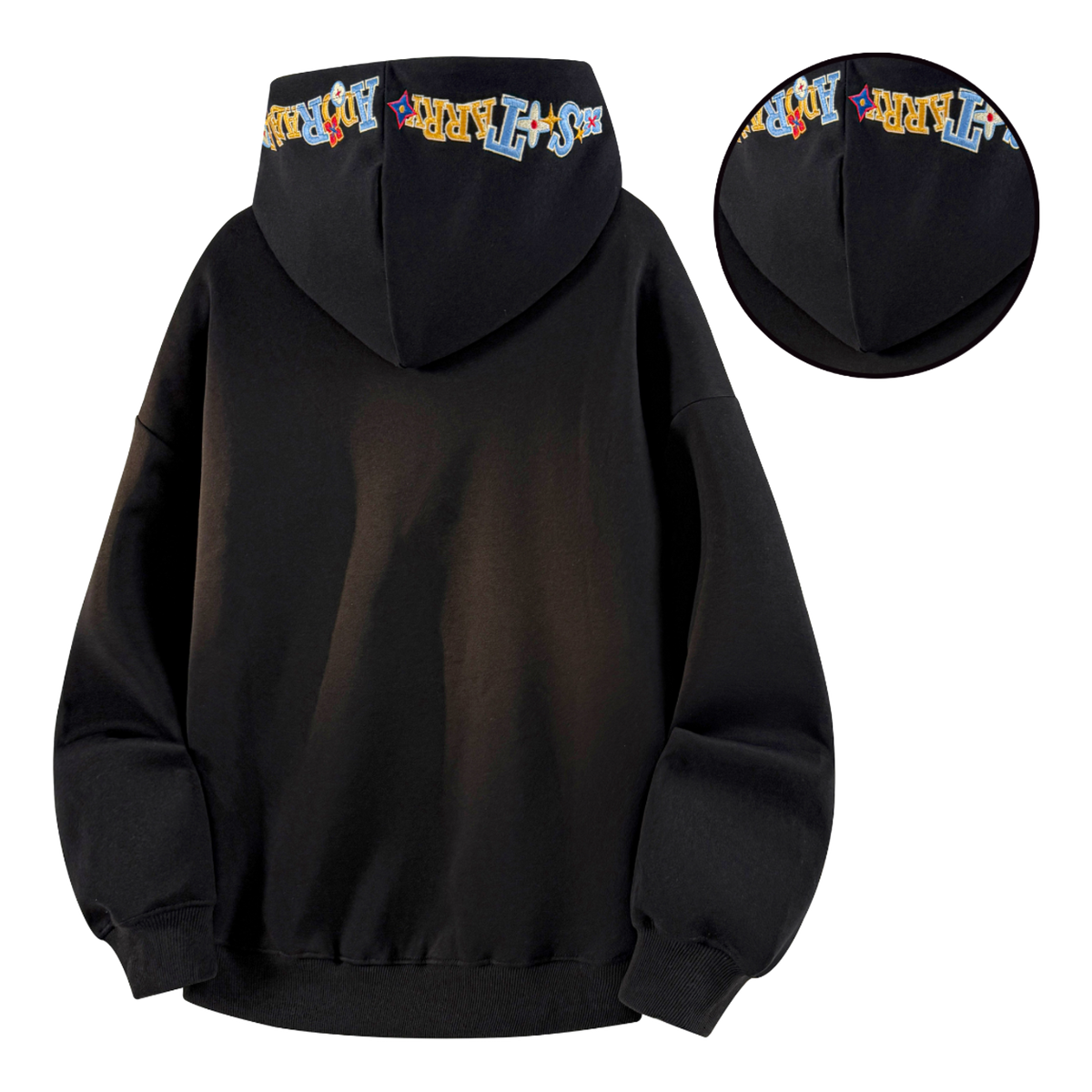 Warrior Warrior American Basic Retro Fun Embroidered Letter Logo Loose Casual Trend Versatile Windproof College Style Sports Couple Hooded Long Sleeve Thick Velvet Hoodie for Men and Women  vjsneaker.com