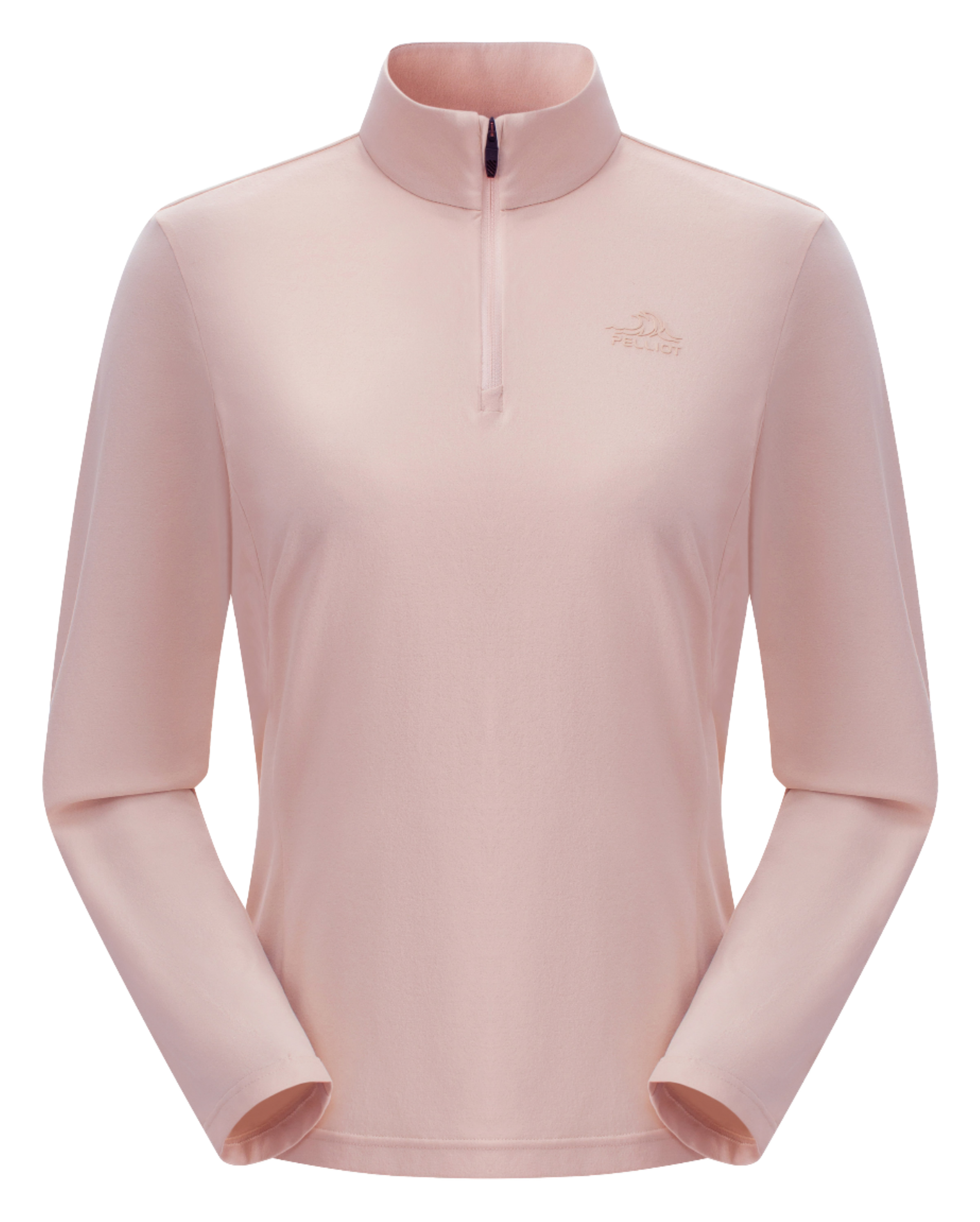 Boxi and PELLIOT outdoor sports antibacterial fabric, quick drying, comfortable, soft, wrinkle resistant stand collar, slim fit, hiking, hiking, running, breathable, fashionable, versatile, long sleeved hoodie, base coat, T-shirt for women  vjsneaker.com