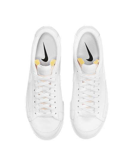 Nike Blazer Low Platform Triple White Womens  vjsneaker.com