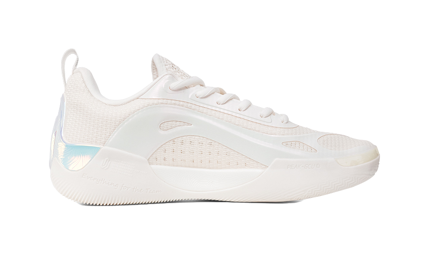 Peak state extreme Wiggins 4 comfortable and versatile fabric synthetic leather anti slip, wear-resistant, shock-absorbing low top basketball shoes men's milk white  VJsneaker