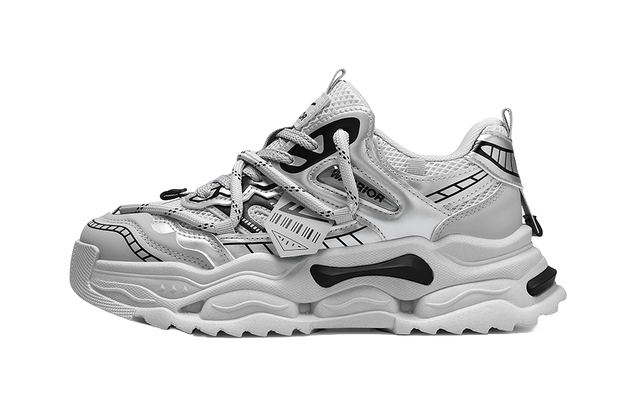 Warrior Abrasion Resistant Breathable Height Increasing Low top Chunky Sneakers Men's 