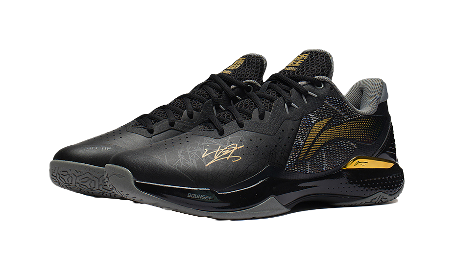 Li-Ning LieTing (Thunder) CL "Black Gold" AYAS034-1 - Chen Long Badminton Shoe Unisex Black