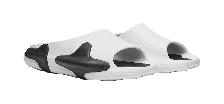 EQLZ EQUALIZER Oasis EVA Totem Slide Slippers Unisex White Black